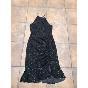 Dress Forum Women's Polka Dot Print Midi Spaghetti Strap Midi Dress Size Small